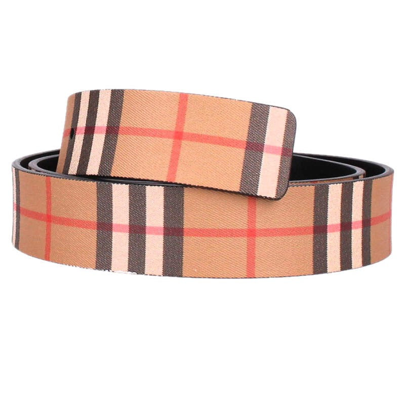 Burberry Reversible Nova Check Leather Belt Size ONE SIZE