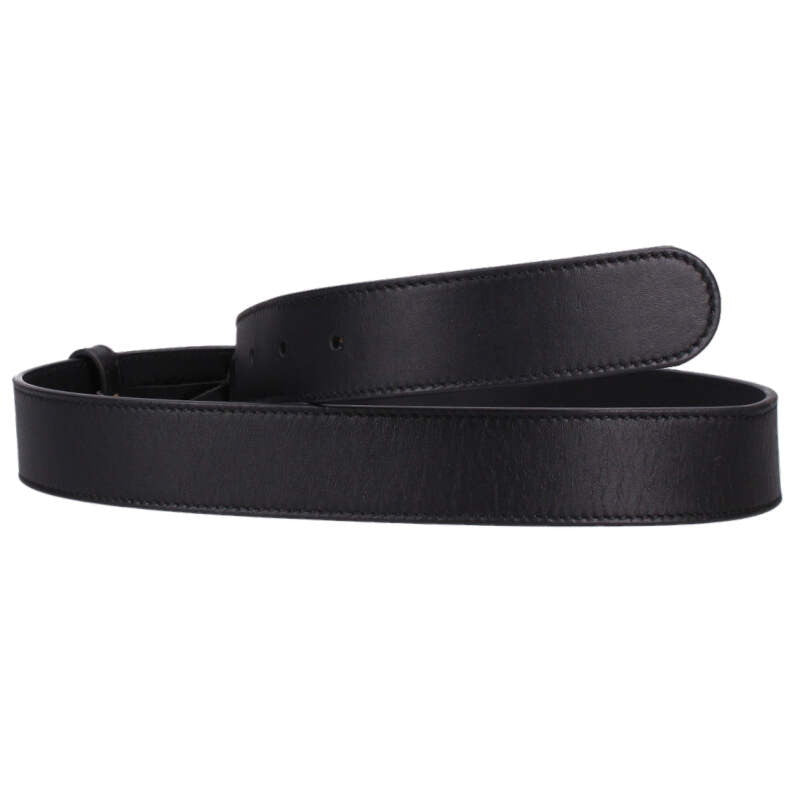 GUCCI 414516 GG Buckle Leather Belt Black/Gold Size ONE SIZE