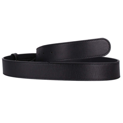 GUCCI 414516 GG Buckle Leather Belt Black/Gold Size ONE SIZE
