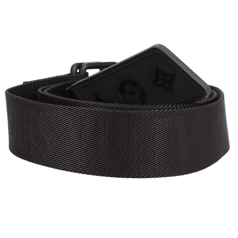LOUISVUITTON Ceinture Skater Cotton Belt Black Size ONE SIZE