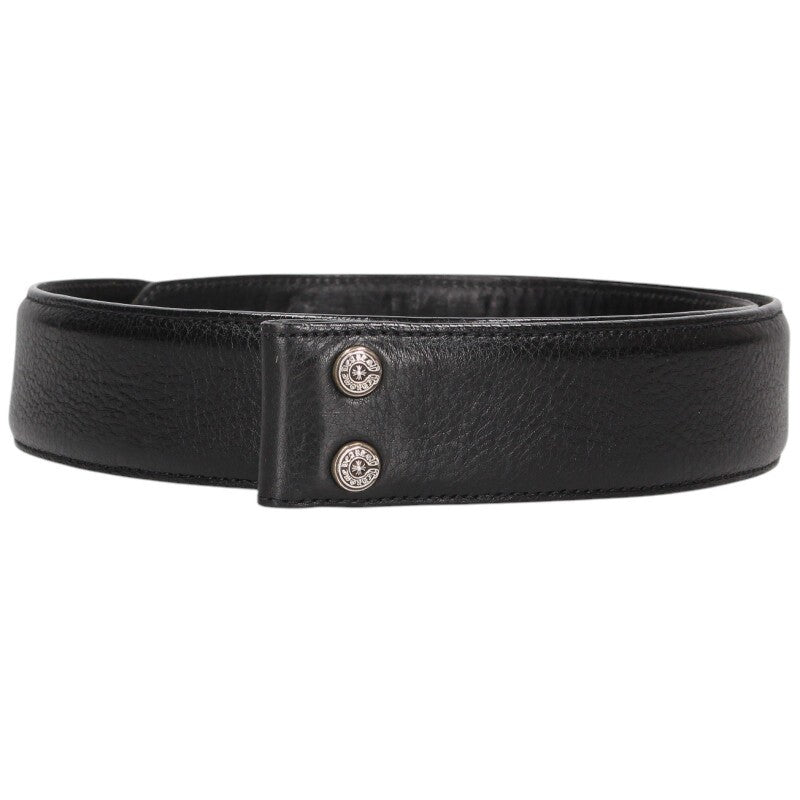 Chrome Hearts 1.5" Scroll Label Rivets Leather Belt Size 30