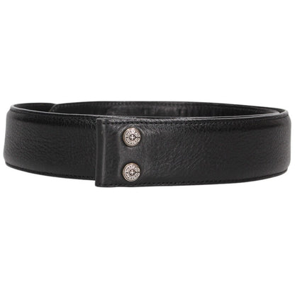 Chrome Hearts 1.5" Scroll Label Rivets Leather Belt Size 30