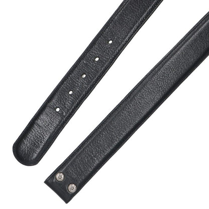 Chrome Hearts 1.5" Scroll Label Rivets Leather Belt Size 30