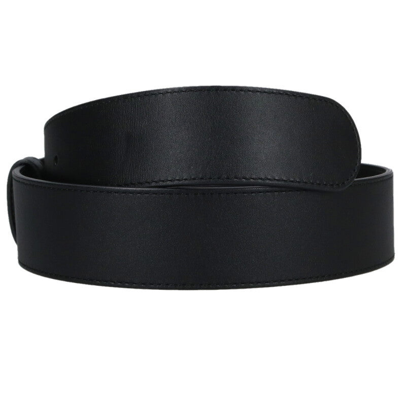 GUCCI 400593 GG Logo Buckle Belt Black/Gold Size ONE SIZE