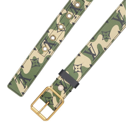 LOUISVUITTON Monogramouflage Leather Belt Size ONE SIZE