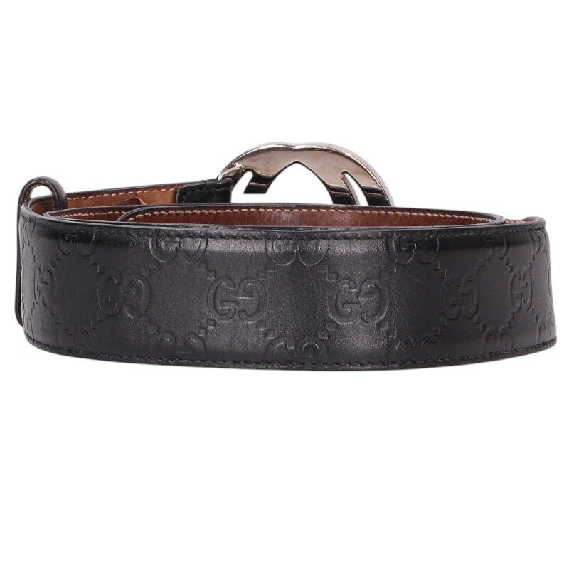 GUCCI 411924 Interlocking G Leather Belt Size ONE SIZE