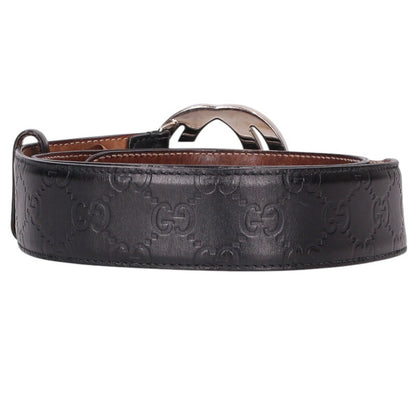 GUCCI 411924 Interlocking G Leather Belt Size ONE SIZE