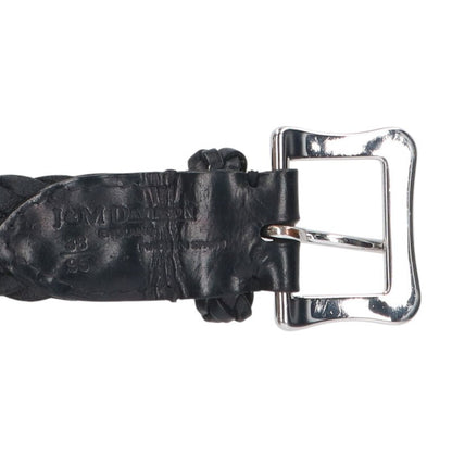 J&M Davidson Black/Silver Leather Mesh Belt Size ONE SIZE