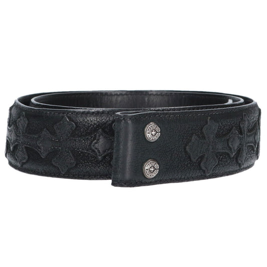 Chrome Hearts 1.5" Cemetery Cross Patch Leather Belt Size 34