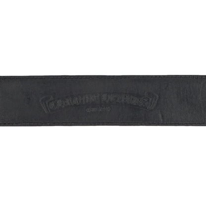 Chrome Hearts 1.5" Cemetery Cross Patch Leather Belt Size 34