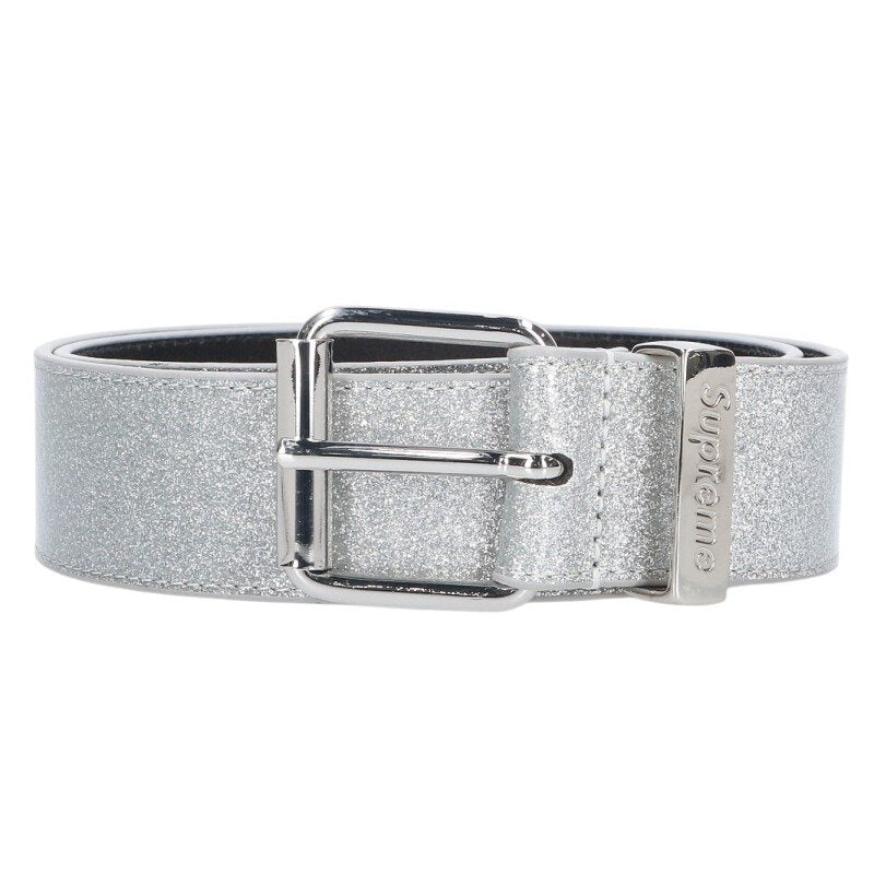 SUPREME Glitter Vinyl Ranger Belt Silver Size ONE SIZE