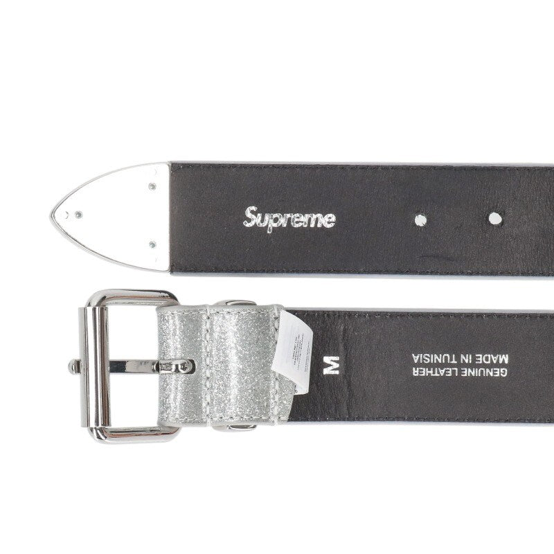 SUPREME Glitter Vinyl Ranger Belt Silver Size ONE SIZE