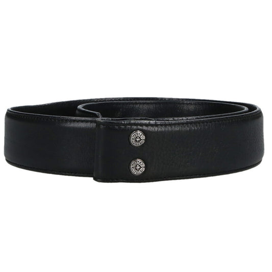 Chrome Hearts 1.5" Scroll Label Rivet Leather Size ONE Black