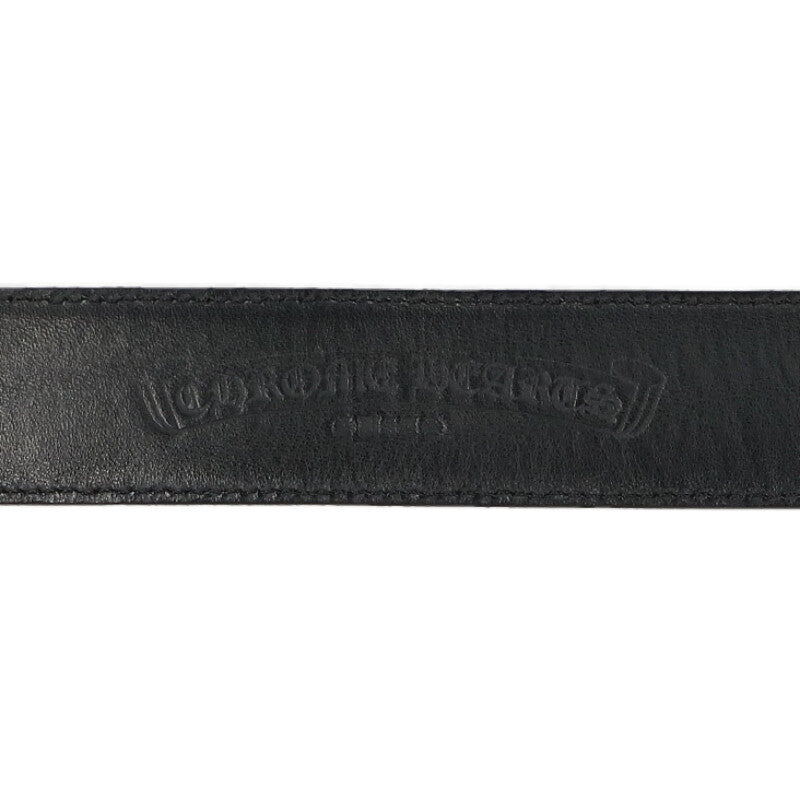 Chrome Hearts 1.5" Scroll Label Rivet Leather Size ONE Black
