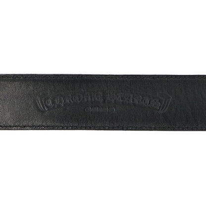 Chrome Hearts 1.5" Scroll Label Rivet Leather Size ONE Black