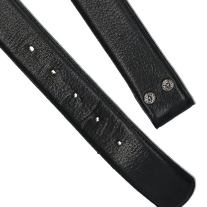 Chrome Hearts 1.5" Scroll Label Rivet Leather Size ONE Black