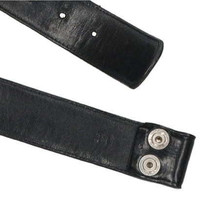 Chrome Hearts 1.5" Scroll Label Rivet Leather Size ONE Black