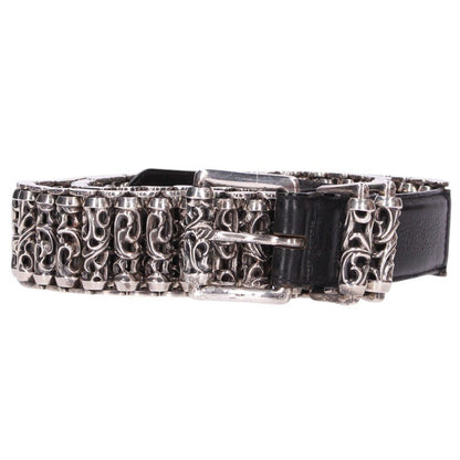 Chrome Hearts BLT Roller Link Leather Belt Size ONE SIZE