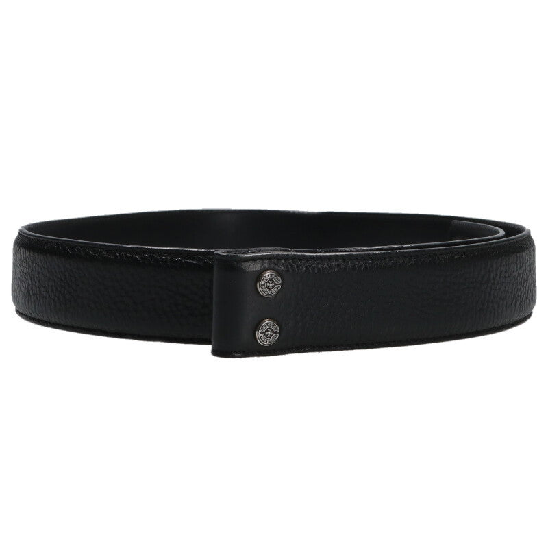 Chrome Hearts 1.5" Scroll Label Rivets Leather Size Black