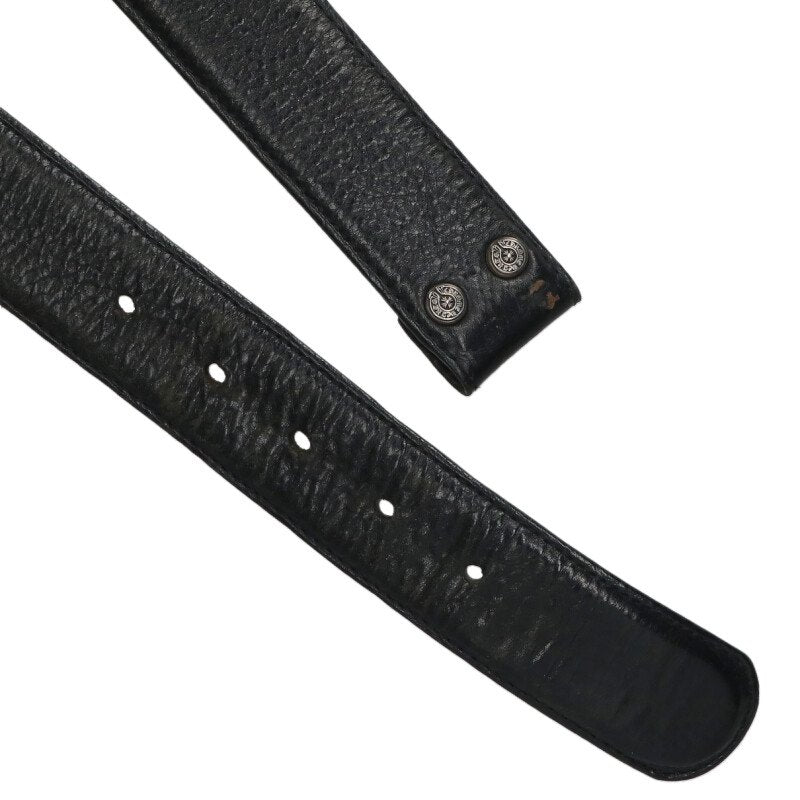 Chrome Hearts 1.5" Scroll Label Rivets Leather