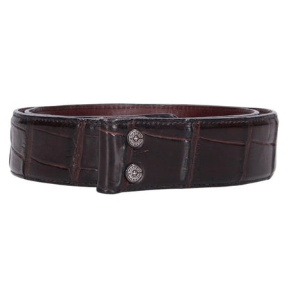 Chrome Hearts 1.5" Alligator Scroll Label Belt