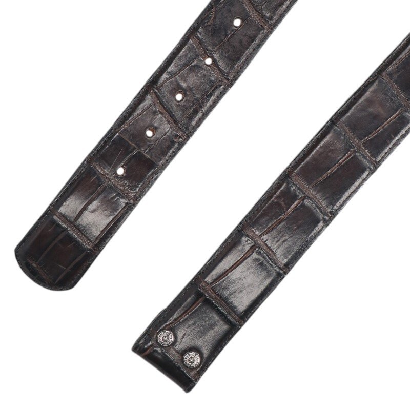 Chrome Hearts 1.5" Alligator Scroll Label Belt