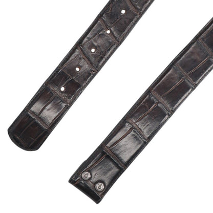 Chrome Hearts 1.5" Alligator Scroll Label Belt