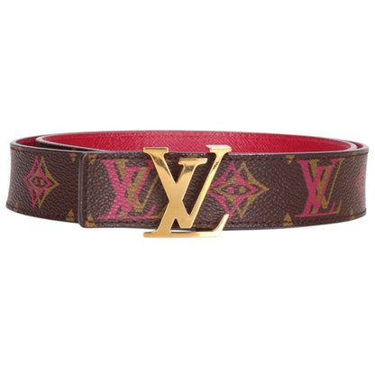 LOUISVUITTON Reversible Monogram Leather Belt Size ONE SIZE