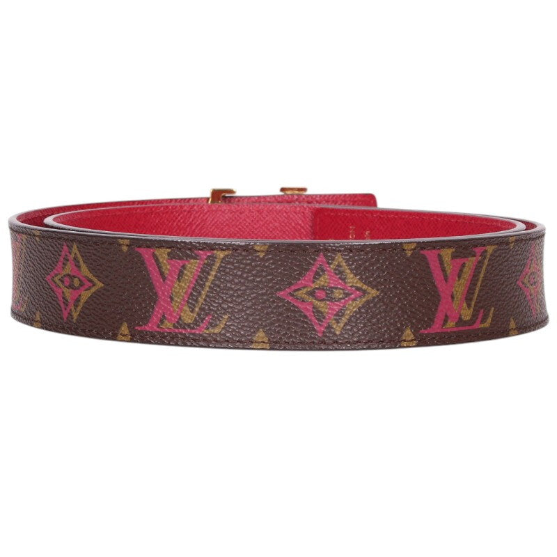LOUISVUITTON Reversible Monogram Leather Belt Size ONE SIZE