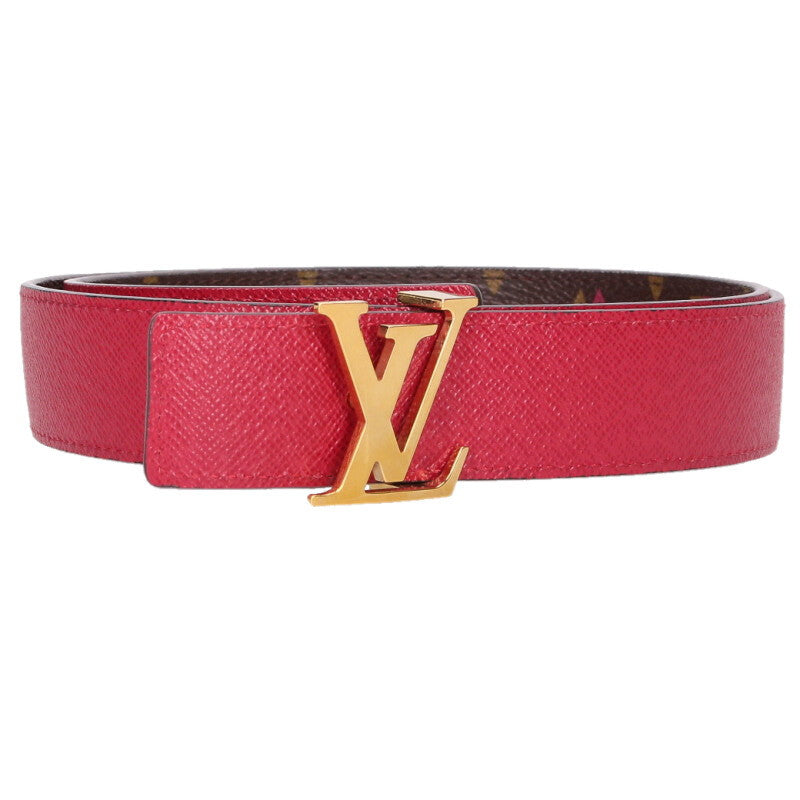 LOUISVUITTON Reversible Monogram Leather Belt Size ONE SIZE