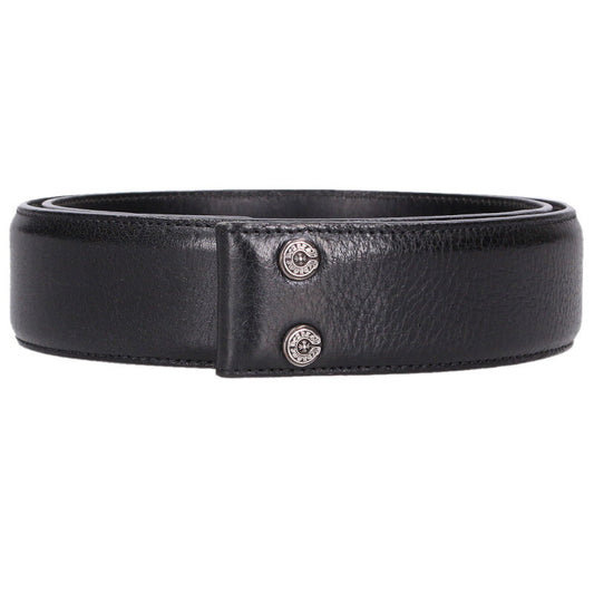 Chrome Hearts 1.5" Scroll Label Rivets Leather Belt Size 30