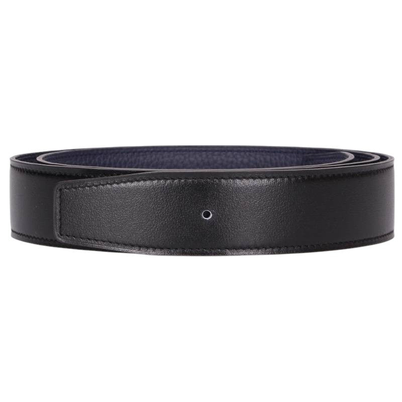 HERMES Box Calf Togo Reversible Leather Belt Kit Size 95