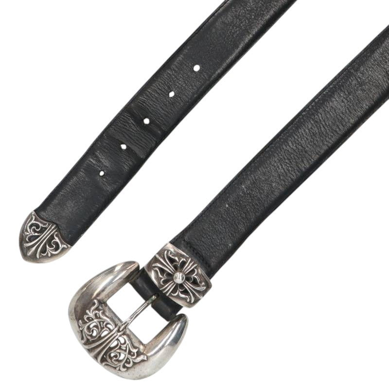 Chrome Hearts Classic 3PC Leather Belt Size 32