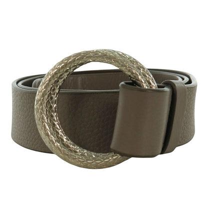 BOTTEGA VENETA Intrecciato Double Belt Gray Size ONE SIZE