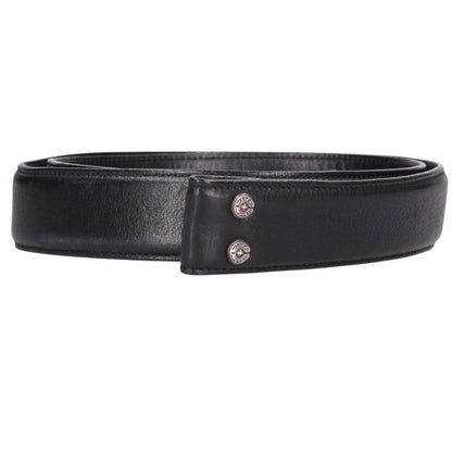 Chrome Hearts 1.5inch Scroll Label Leather Belt Size 38