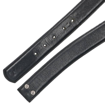 Chrome Hearts 1.5inch Scroll Label Leather Belt Size 38