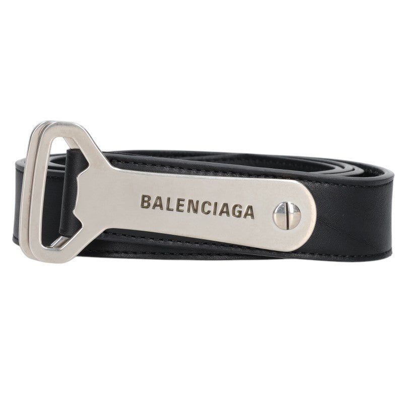 BALENCIAGA Bottle Opener Buckle Leather Belt Size ONE SIZE