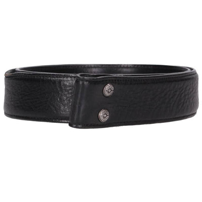 Chrome Hearts 1.5inch Scroll Label Leather Belt Size 34