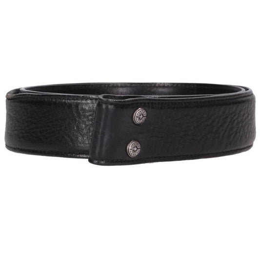 Chrome Hearts 1.5inch Scroll Label Leather Belt Size 34