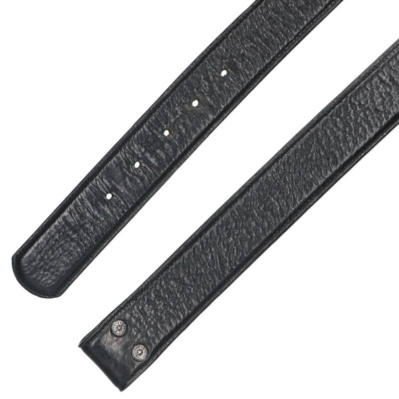 Chrome Hearts 1.5inch Scroll Label Leather Belt Size 34