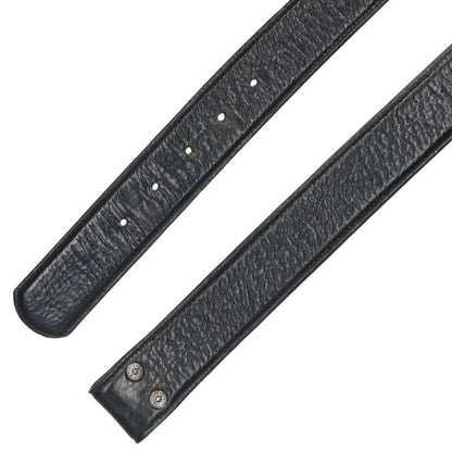 Chrome Hearts 1.5inch Scroll Label Leather Belt Size 34