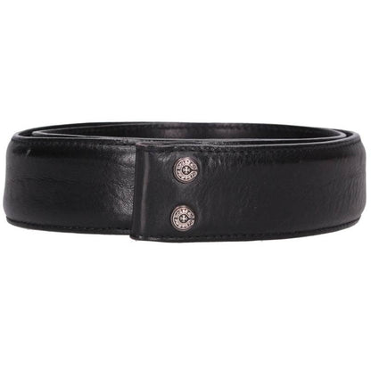 Chrome Hearts 1.5inch Scroll Label Leather Belt Size 32