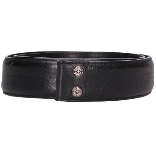Chrome Hearts 1.5inch Scroll Label Leather Belt Size 32