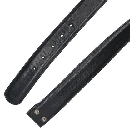 Chrome Hearts 1.5inch Scroll Label Leather Belt Size 32