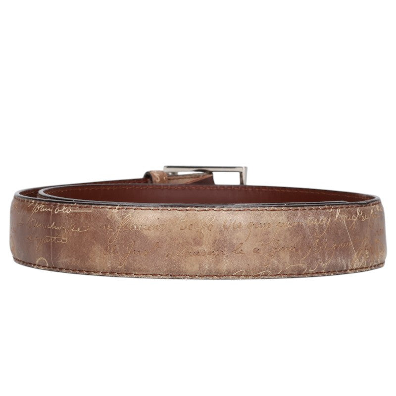Berluti Calligraphy Classic Belt Brown Size 95