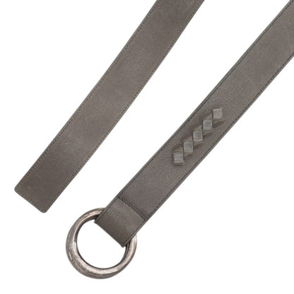 BOTTEGA VENETA Double Ring Leather Belt Green Size L