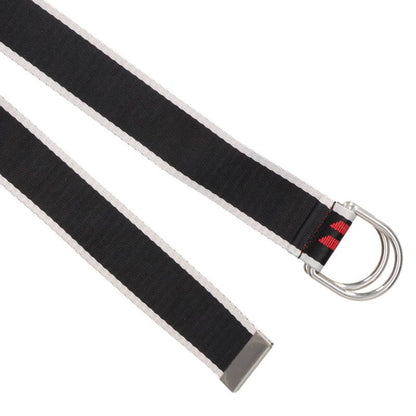 BALENCIAGA Logo D-Ring Belt Black/White Size ONE SIZE