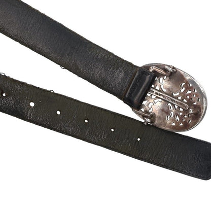 Chrome Hearts 1.5 Classic Oval Cross Leather Belt Size 36