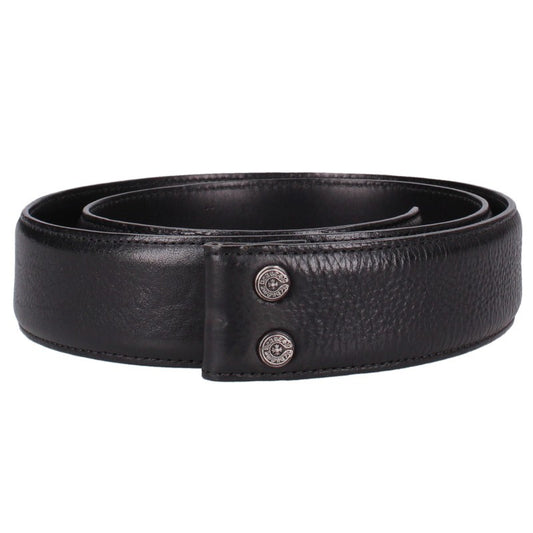 Chrome Hearts 1.5" Scroll Label Rivets Belt Black Size 34