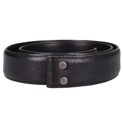 Chrome Hearts 1.5" Scroll Label Rivets Belt Black Size 34